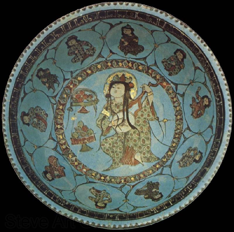 unknow artist Dish with seated musician